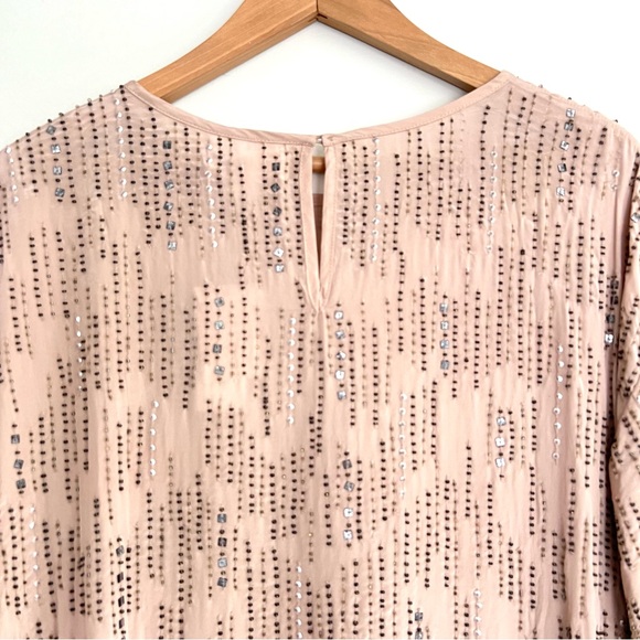 ANTHROPOLOGIE x Velvet Jonelle Beaded Sequins Viscose Boho Top Blouse Sz M NWT - Picture 7 of 14